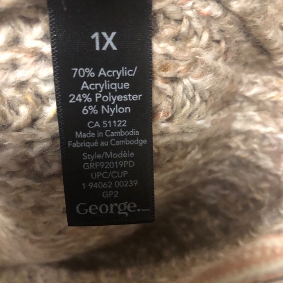 NWOT knitted turtleneck sweater 1X - Picture 4 of 4